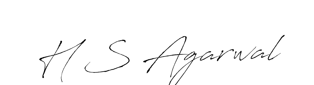 Create a beautiful signature design for name H S Agarwal. With this signature (Antro_Vectra) fonts, you can make a handwritten signature for free. H S Agarwal signature style 6 images and pictures png