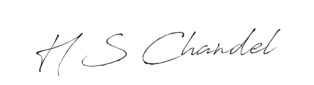Make a beautiful signature design for name H S Chandel. With this signature (Antro_Vectra) style, you can create a handwritten signature for free. H S Chandel signature style 6 images and pictures png