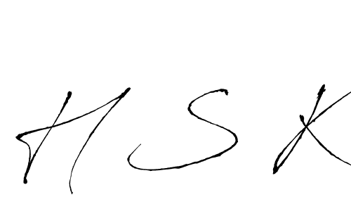 Use a signature maker to create a handwritten signature online. With this signature software, you can design (Antro_Vectra) your own signature for name H S K. H S K signature style 6 images and pictures png