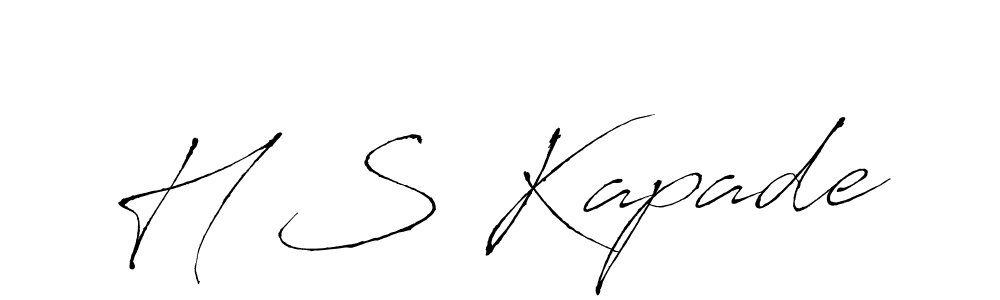 Create a beautiful signature design for name H S Kapade. With this signature (Antro_Vectra) fonts, you can make a handwritten signature for free. H S Kapade signature style 6 images and pictures png