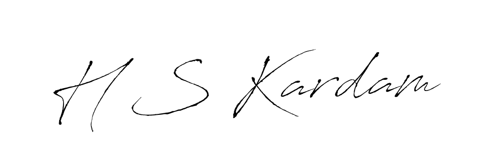 Use a signature maker to create a handwritten signature online. With this signature software, you can design (Antro_Vectra) your own signature for name H S Kardam. H S Kardam signature style 6 images and pictures png