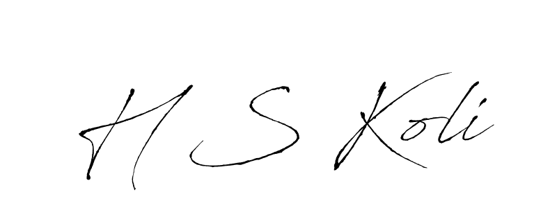 if you are searching for the best signature style for your name H S Koli. so please give up your signature search. here we have designed multiple signature styles  using Antro_Vectra. H S Koli signature style 6 images and pictures png