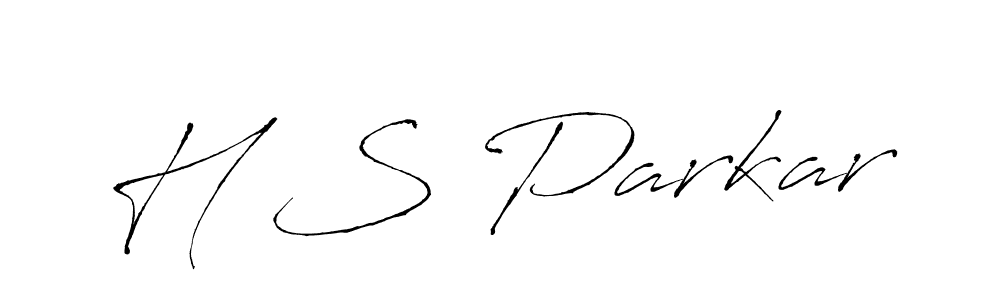 Create a beautiful signature design for name H S Parkar. With this signature (Antro_Vectra) fonts, you can make a handwritten signature for free. H S Parkar signature style 6 images and pictures png