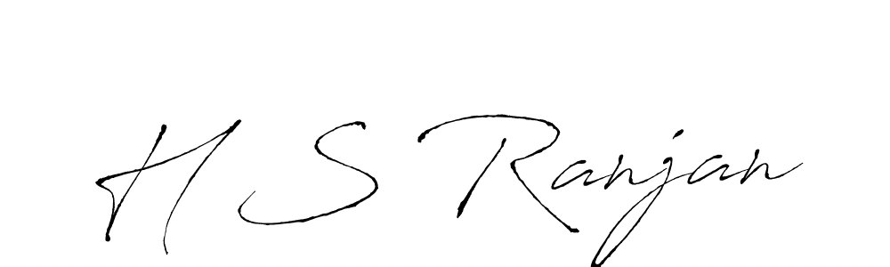 Create a beautiful signature design for name H S Ranjan. With this signature (Antro_Vectra) fonts, you can make a handwritten signature for free. H S Ranjan signature style 6 images and pictures png