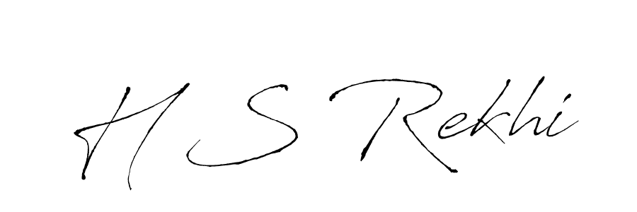Make a beautiful signature design for name H S Rekhi. With this signature (Antro_Vectra) style, you can create a handwritten signature for free. H S Rekhi signature style 6 images and pictures png
