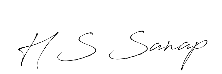 if you are searching for the best signature style for your name H S Sanap. so please give up your signature search. here we have designed multiple signature styles  using Antro_Vectra. H S Sanap signature style 6 images and pictures png