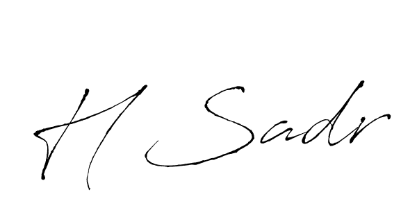 Antro_Vectra is a professional signature style that is perfect for those who want to add a touch of class to their signature. It is also a great choice for those who want to make their signature more unique. Get H Sadr name to fancy signature for free. H Sadr signature style 6 images and pictures png