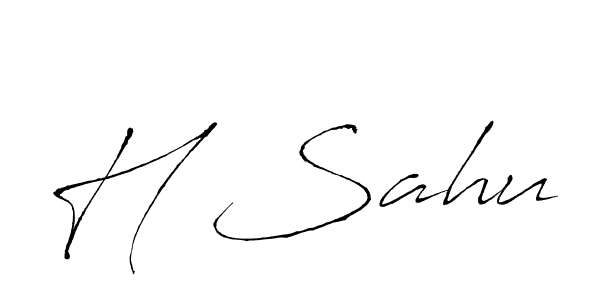 Also we have H Sahu name is the best signature style. Create professional handwritten signature collection using Antro_Vectra autograph style. H Sahu signature style 6 images and pictures png