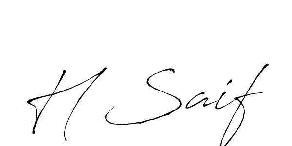 H Saif stylish signature style. Best Handwritten Sign (Antro_Vectra) for my name. Handwritten Signature Collection Ideas for my name H Saif. H Saif signature style 6 images and pictures png