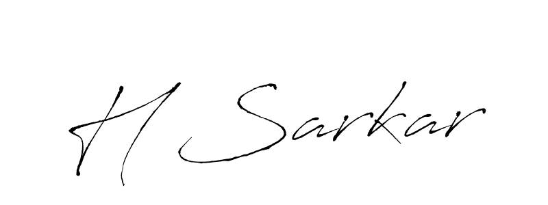How to make H Sarkar signature? Antro_Vectra is a professional autograph style. Create handwritten signature for H Sarkar name. H Sarkar signature style 6 images and pictures png