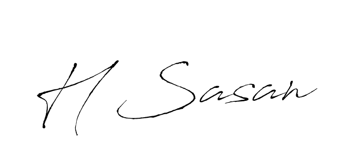The best way (Antro_Vectra) to make a short signature is to pick only two or three words in your name. The name H Sasan include a total of six letters. For converting this name. H Sasan signature style 6 images and pictures png