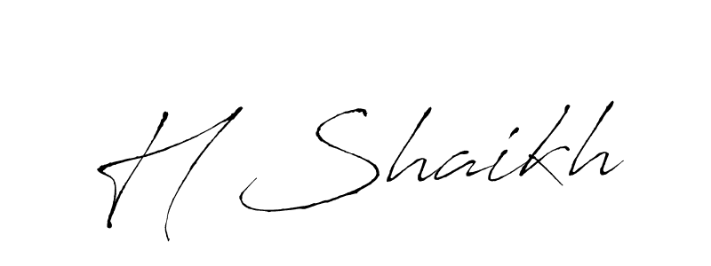 H Shaikh stylish signature style. Best Handwritten Sign (Antro_Vectra) for my name. Handwritten Signature Collection Ideas for my name H Shaikh. H Shaikh signature style 6 images and pictures png