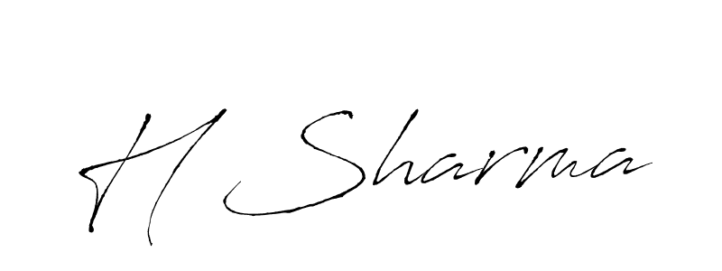 How to make H Sharma name signature. Use Antro_Vectra style for creating short signs online. This is the latest handwritten sign. H Sharma signature style 6 images and pictures png