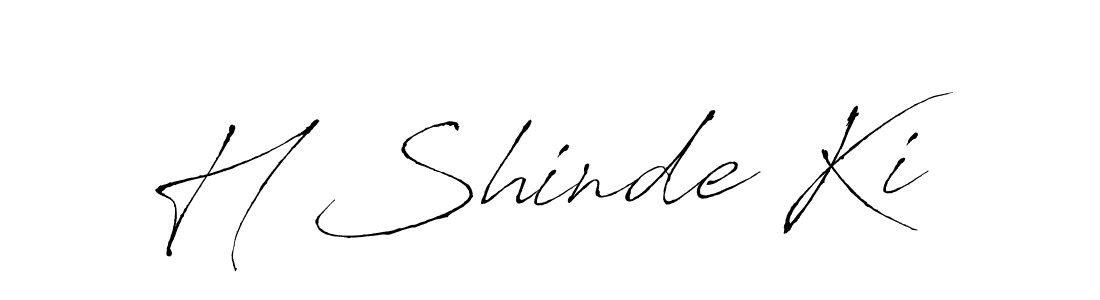 You should practise on your own different ways (Antro_Vectra) to write your name (H Shinde Ki) in signature. don't let someone else do it for you. H Shinde Ki signature style 6 images and pictures png