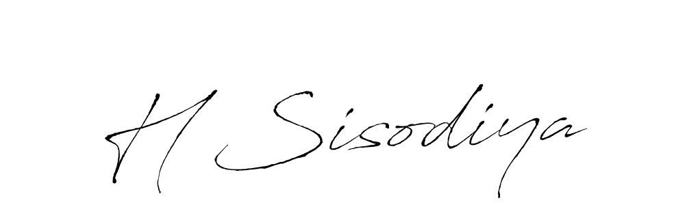 This is the best signature style for the H Sisodiya name. Also you like these signature font (Antro_Vectra). Mix name signature. H Sisodiya signature style 6 images and pictures png