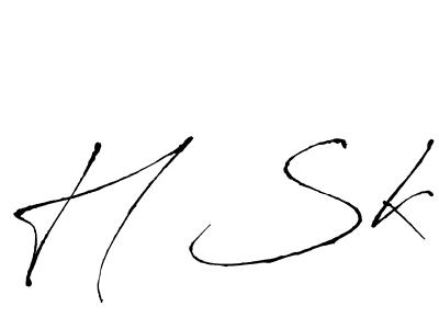 if you are searching for the best signature style for your name H Sk. so please give up your signature search. here we have designed multiple signature styles  using Antro_Vectra. H Sk signature style 6 images and pictures png