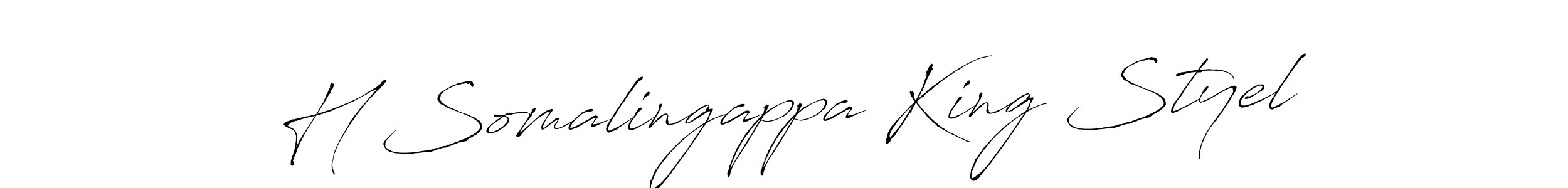 Also we have H Somalingappa King Styel name is the best signature style. Create professional handwritten signature collection using Antro_Vectra autograph style. H Somalingappa King Styel signature style 6 images and pictures png