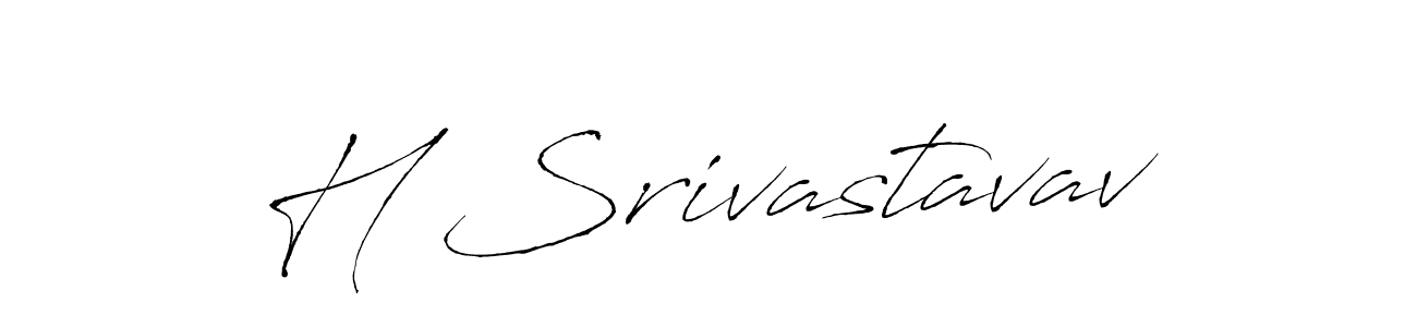 How to make H Srivastavav name signature. Use Antro_Vectra style for creating short signs online. This is the latest handwritten sign. H Srivastavav signature style 6 images and pictures png