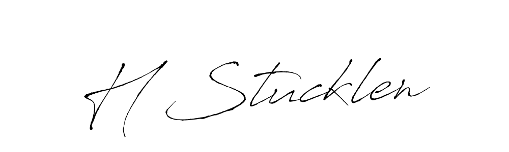 Create a beautiful signature design for name H Stucklen. With this signature (Antro_Vectra) fonts, you can make a handwritten signature for free. H Stucklen signature style 6 images and pictures png