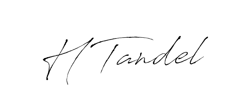 The best way (Antro_Vectra) to make a short signature is to pick only two or three words in your name. The name H Tandel include a total of six letters. For converting this name. H Tandel signature style 6 images and pictures png