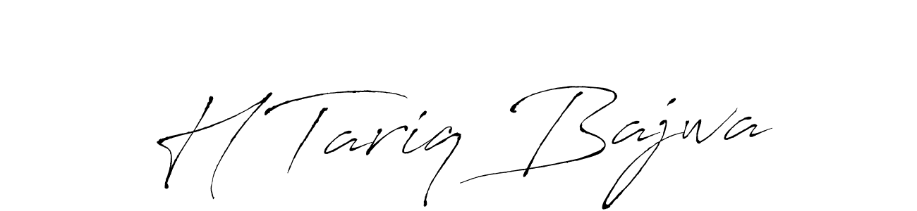 Create a beautiful signature design for name H Tariq Bajwa. With this signature (Antro_Vectra) fonts, you can make a handwritten signature for free. H Tariq Bajwa signature style 6 images and pictures png