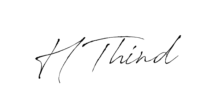 Create a beautiful signature design for name H Thind. With this signature (Antro_Vectra) fonts, you can make a handwritten signature for free. H Thind signature style 6 images and pictures png