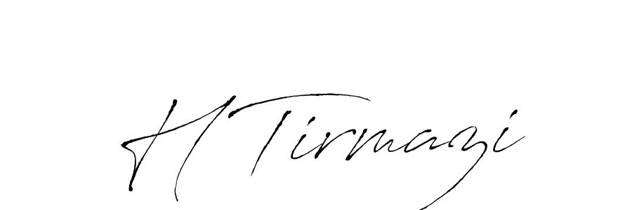 Create a beautiful signature design for name H Tirmazi. With this signature (Antro_Vectra) fonts, you can make a handwritten signature for free. H Tirmazi signature style 6 images and pictures png