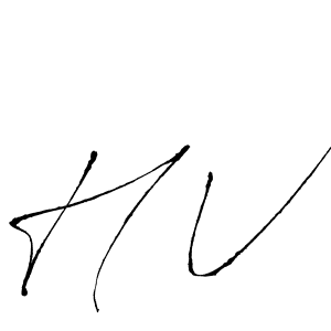 Make a beautiful signature design for name H V. With this signature (Antro_Vectra) style, you can create a handwritten signature for free. H V signature style 6 images and pictures png