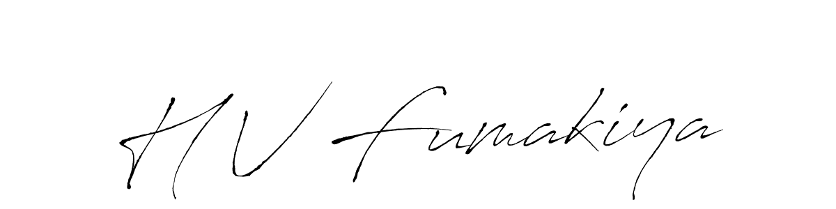How to make H V Fumakiya name signature. Use Antro_Vectra style for creating short signs online. This is the latest handwritten sign. H V Fumakiya signature style 6 images and pictures png