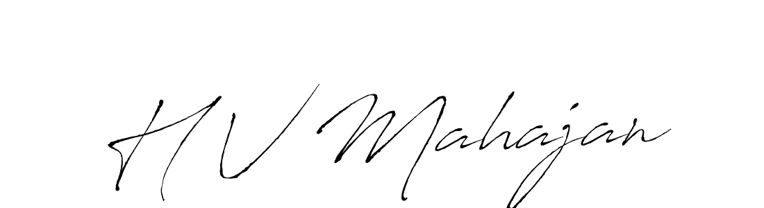Create a beautiful signature design for name H V Mahajan. With this signature (Antro_Vectra) fonts, you can make a handwritten signature for free. H V Mahajan signature style 6 images and pictures png