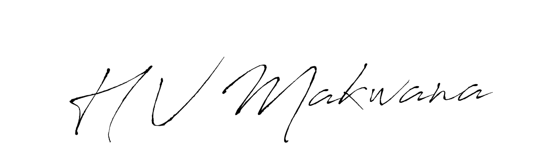 The best way (Antro_Vectra) to make a short signature is to pick only two or three words in your name. The name H V Makwana include a total of six letters. For converting this name. H V Makwana signature style 6 images and pictures png