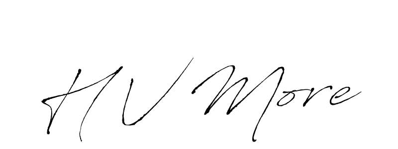 Also You can easily find your signature by using the search form. We will create H V More name handwritten signature images for you free of cost using Antro_Vectra sign style. H V More signature style 6 images and pictures png