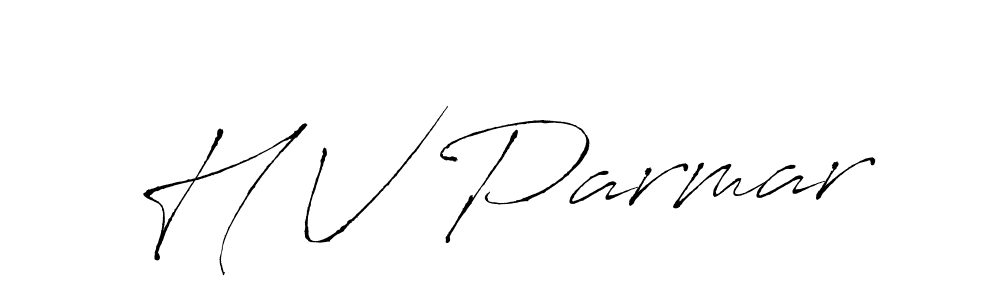 Similarly Antro_Vectra is the best handwritten signature design. Signature creator online .You can use it as an online autograph creator for name H V Parmar. H V Parmar signature style 6 images and pictures png