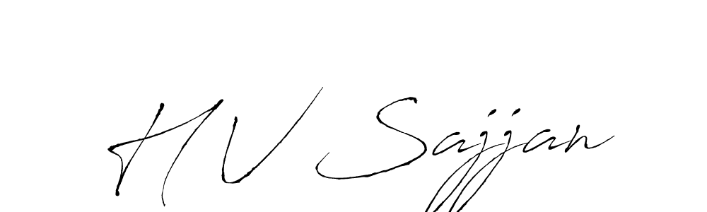 Antro_Vectra is a professional signature style that is perfect for those who want to add a touch of class to their signature. It is also a great choice for those who want to make their signature more unique. Get H V Sajjan name to fancy signature for free. H V Sajjan signature style 6 images and pictures png