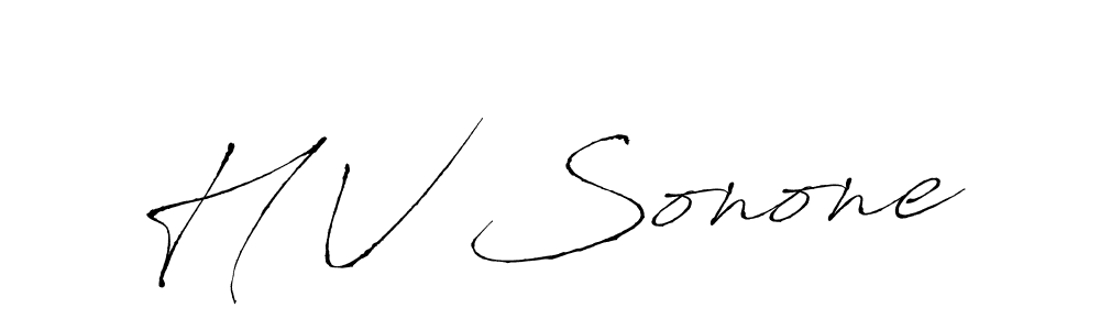 Also we have H V Sonone name is the best signature style. Create professional handwritten signature collection using Antro_Vectra autograph style. H V Sonone signature style 6 images and pictures png