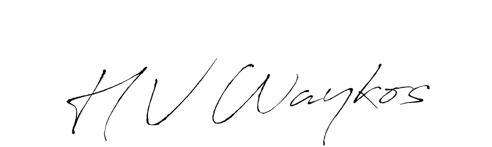 Design your own signature with our free online signature maker. With this signature software, you can create a handwritten (Antro_Vectra) signature for name H V Waykos. H V Waykos signature style 6 images and pictures png