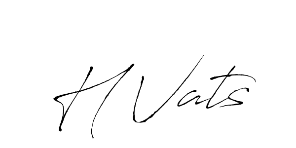 The best way (Antro_Vectra) to make a short signature is to pick only two or three words in your name. The name H Vats include a total of six letters. For converting this name. H Vats signature style 6 images and pictures png
