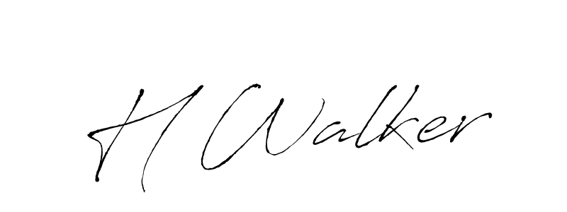 Make a beautiful signature design for name H Walker. With this signature (Antro_Vectra) style, you can create a handwritten signature for free. H Walker signature style 6 images and pictures png
