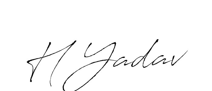 The best way (Antro_Vectra) to make a short signature is to pick only two or three words in your name. The name H Yadav include a total of six letters. For converting this name. H Yadav signature style 6 images and pictures png