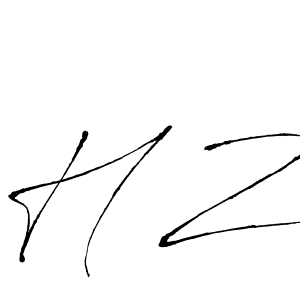 Create a beautiful signature design for name H Z. With this signature (Antro_Vectra) fonts, you can make a handwritten signature for free. H Z signature style 6 images and pictures png