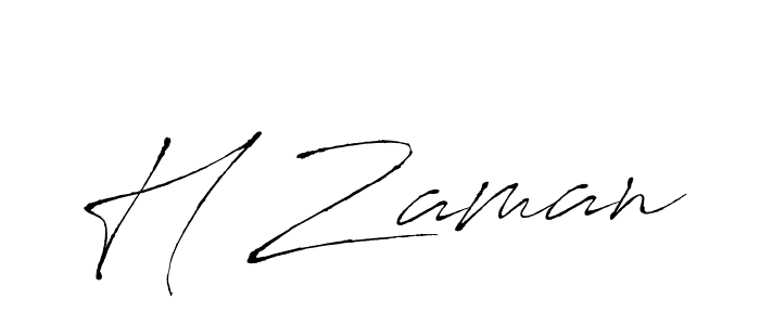 Make a beautiful signature design for name H Zaman. With this signature (Antro_Vectra) style, you can create a handwritten signature for free. H Zaman signature style 6 images and pictures png