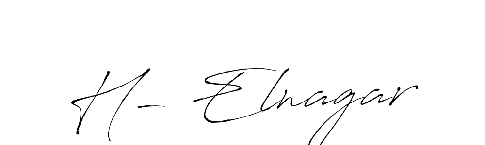 Create a beautiful signature design for name H- Elnagar. With this signature (Antro_Vectra) fonts, you can make a handwritten signature for free. H- Elnagar signature style 6 images and pictures png