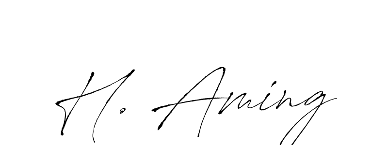 Create a beautiful signature design for name H. Aming. With this signature (Antro_Vectra) fonts, you can make a handwritten signature for free. H. Aming signature style 6 images and pictures png