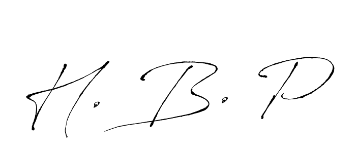 Create a beautiful signature design for name H. B. P. With this signature (Antro_Vectra) fonts, you can make a handwritten signature for free. H. B. P signature style 6 images and pictures png