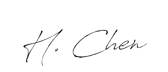 Make a beautiful signature design for name H. Chen. With this signature (Antro_Vectra) style, you can create a handwritten signature for free. H. Chen signature style 6 images and pictures png