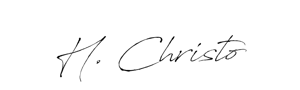 You should practise on your own different ways (Antro_Vectra) to write your name (H. Christo) in signature. don't let someone else do it for you. H. Christo signature style 6 images and pictures png