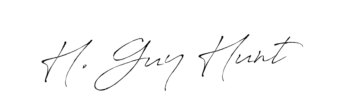 Design your own signature with our free online signature maker. With this signature software, you can create a handwritten (Antro_Vectra) signature for name H. Guy Hunt. H. Guy Hunt signature style 6 images and pictures png