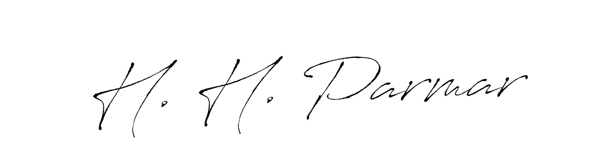 Design your own signature with our free online signature maker. With this signature software, you can create a handwritten (Antro_Vectra) signature for name H. H. Parmar. H. H. Parmar signature style 6 images and pictures png