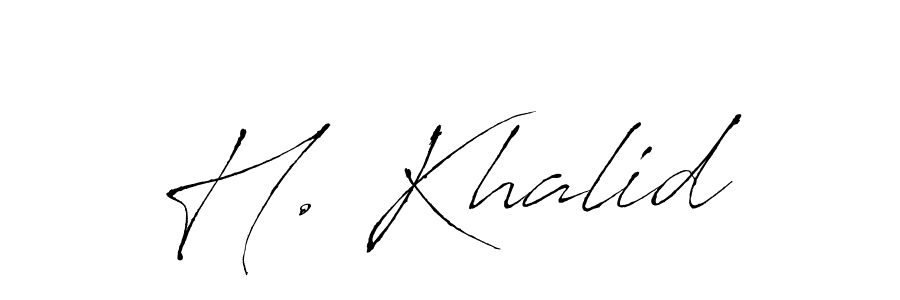 Make a beautiful signature design for name H. Khalid. Use this online signature maker to create a handwritten signature for free. H. Khalid signature style 6 images and pictures png