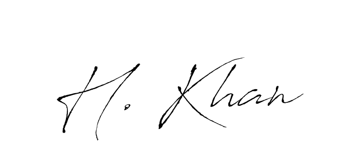 How to make H. Khan name signature. Use Antro_Vectra style for creating short signs online. This is the latest handwritten sign. H. Khan signature style 6 images and pictures png